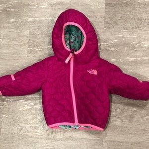 Reversible north face infant winter jacket